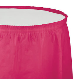 Creative Converting Hot Magenta - Tableskirt, 14' Plastic