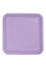 Creative Converting Luscious Lavender - Plates, 7" Square Paper 18ct