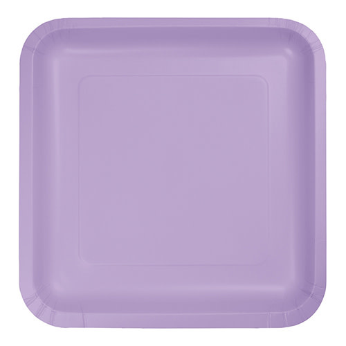 Creative Converting Luscious Lavender - Plates, 7" Square Paper 18ct