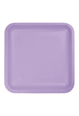 Creative Converting Luscious Lavender - Plates, 9" Square Paper 18ct