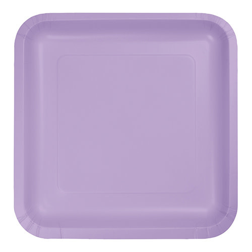 Creative Converting Luscious Lavender - Plates, 9" Square Paper 18ct