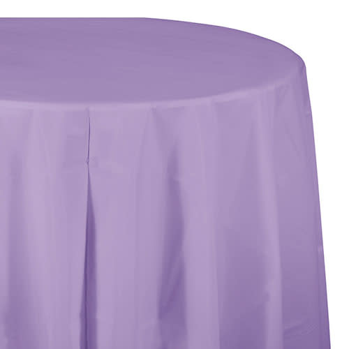 Creative Converting Luscious Lavender - Tablecover, 82" Rnd Plastic
