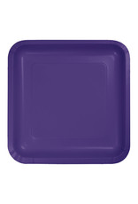 Creative Converting Purple - Plates, 7" Square Paper 18ct