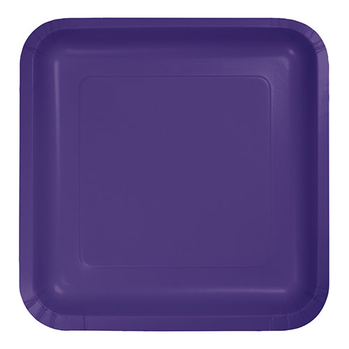 Creative Converting Purple - Plates, 7" Square Paper 18ct