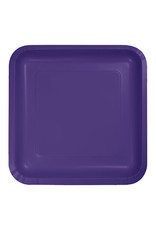 Creative Converting Purple - Plates, 9" Square Paper 18ct