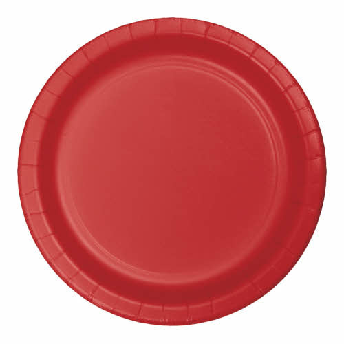 Creative Converting Classic Red - Plates, 7" Round Paper 24ct