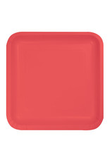 Creative Converting Coral - Plates, 7" Square Paper