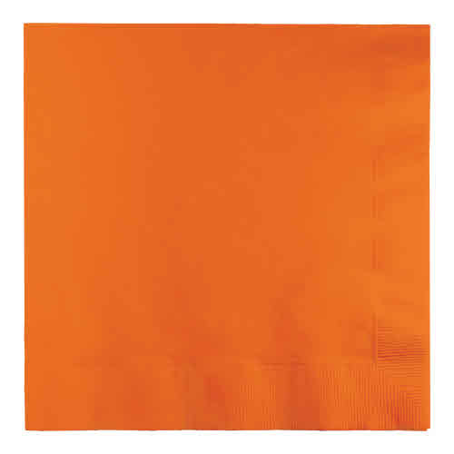 Creative Converting Sunkissed Orange - Napkins, Luncheon 50ct