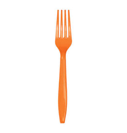 Creative Converting Sunkissed Orange - Plastic Forks 24ct
