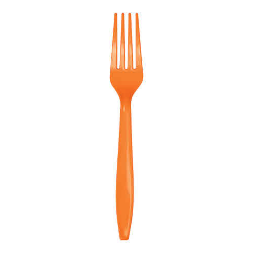 Creative Converting Sunkissed Orange - Plastic Forks 24ct