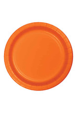 Creative Converting Sunkissed Orange - Plates, 7" Round Paper 24ct