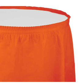 Creative Converting Sunkissed Orange - Tableskirt, 14' Plastic