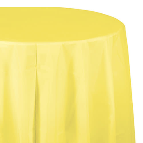 Creative Converting Mimosa - Tablecover, 82" Rnd Plastic