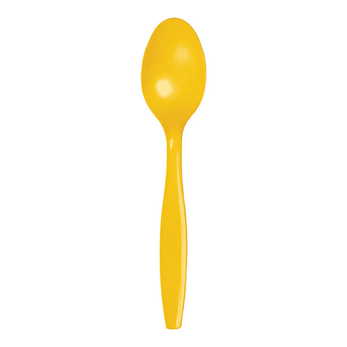 Creative Converting School Bus Yellow - Plastic Spoons 24ct