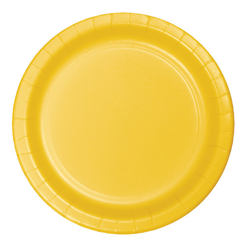 Creative Converting School Bus Yellow - Plates, 10" Round Paper 24ct