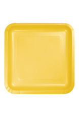 Creative Converting School Bus Yellow - Plates, 9" Square Paper 18ct