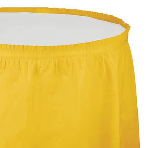 Creative Converting School Bus Yellow - Tableskirt, 14' Plastic