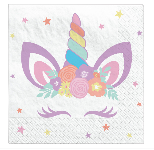 Unicorn Party - Beverage Napkin