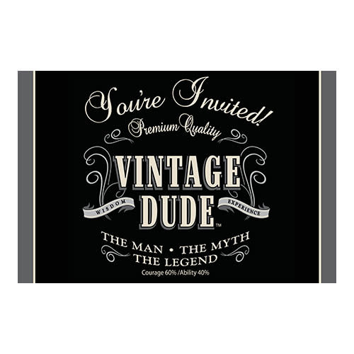 Creative Converting Vintage Dude - Invitations - Discontinued