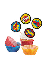 FUN EXPRESS Superhero - Cupcake Liners with Picks 50ct