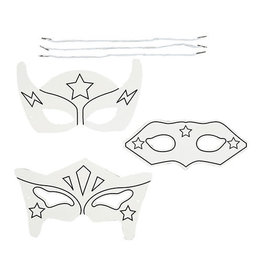 FUN EXPRESS Superhero - Masks, Color Your Own 12ct