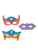 FUN EXPRESS Superhero - Masks, Color Your Own 12ct