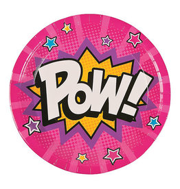 FUN EXPRESS Superhero Girl - Plates, 9" Dinner