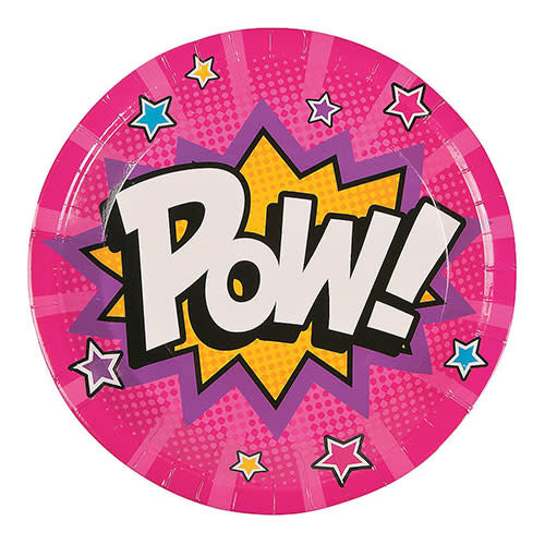 FUN EXPRESS Superhero Girl - Plates, 9" Dinner