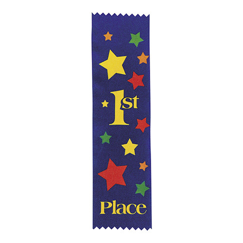 FUN EXPRESS Ribbons, Award - 1st Place Blue 12ct