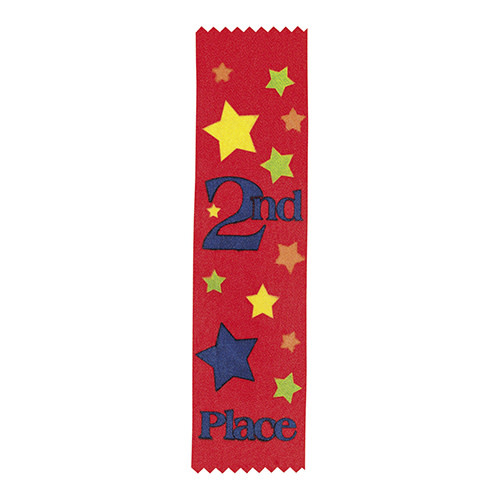 FUN EXPRESS Ribbons, Award - 2nd Place Red 12ct