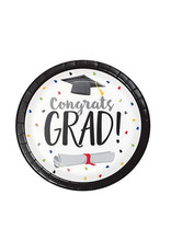 Creative Converting Graduation Fun - 7" Plates - Congrats Grad