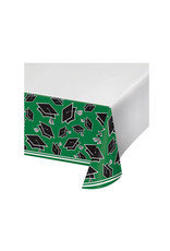 Creative Converting School Colors Graduation Tablecover - 54x102 Green