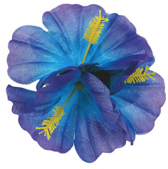 Hibiscus Hair Clip - Cool Colors