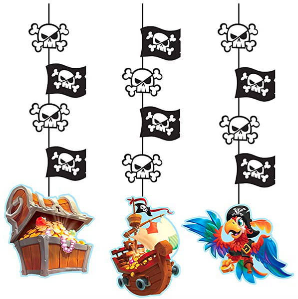 Creative Converting Pirate Treasure - Hanging Cutouts