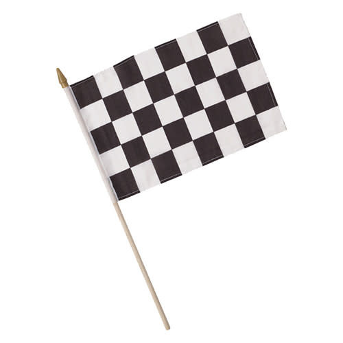 Creative Converting Black & White Check - Flag, Cloth