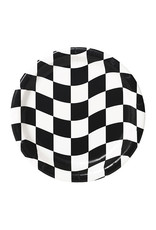 Creative Converting Black & White Check - Plates, 7" Dessert