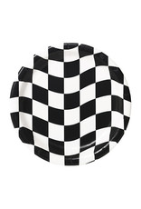 Creative Converting Black & White Check - Plates, 9" Dinner