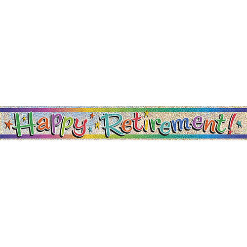 Unique Banner - Foil, Happy Retirement 9' - Discontinued