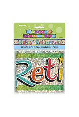 Unique Banner - Foil, Happy Retirement 9' - Discontinued