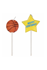 Basketball Birthday Pick 3" Candles