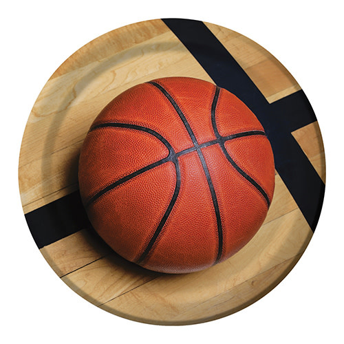 Creative Converting Sports Fanatic - Basketball Plates, 9" Dinner