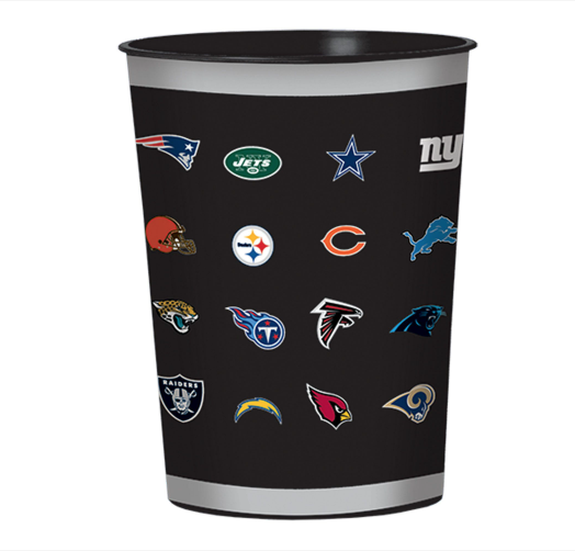 Amscan NFL (afc) Licenced 16oz Party Cups - 25 Pack - Choose Team Black/Yellow