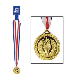 Beistle Medal with Ribbon - Gold