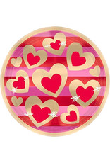 Heart of Gold Round Metallic Plates, 9"