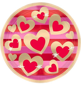 Heart of Gold Round Metallic Plates, 9"