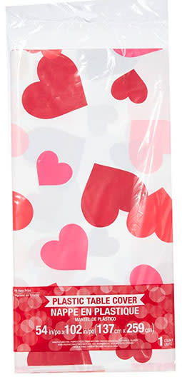Creative Converting Hearts Table Cover - 54x102