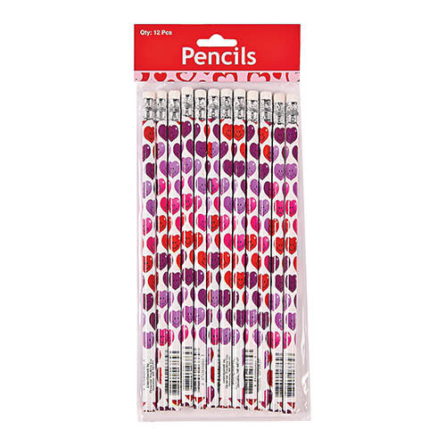 FUN EXPRESS Pencils - Smile Face Valentine 1dz