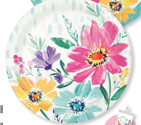 Creative Converting - Holiday Flower Fields - 7" Plates