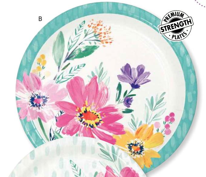 Creative Converting - Holiday Flower Fields - 9" Plates