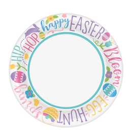 Hoppy Easter Round Plates  7" - 40 ct